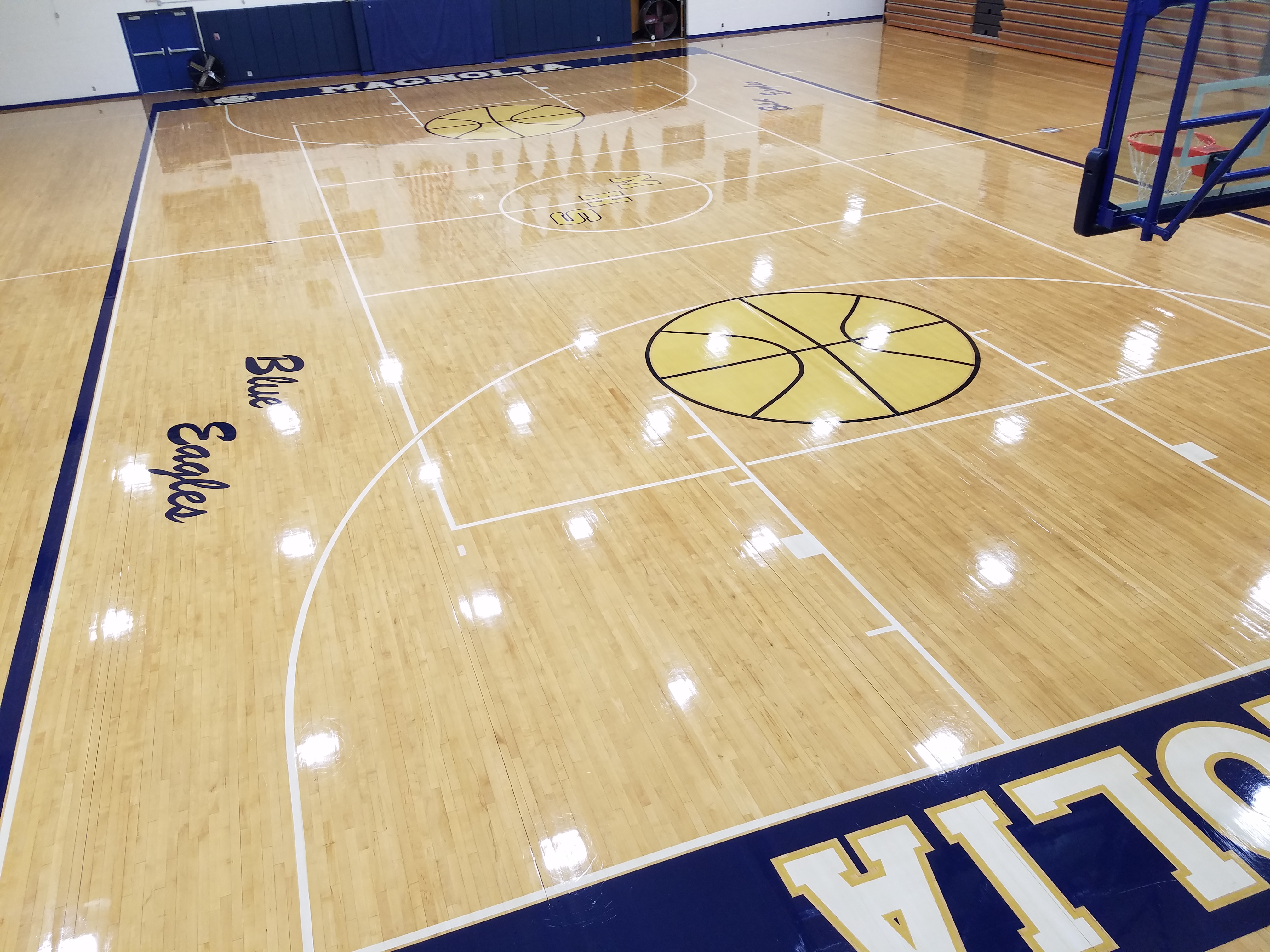 Basketball gym Wetzel County, WV Schools- Magnolia High Blue Eagles.