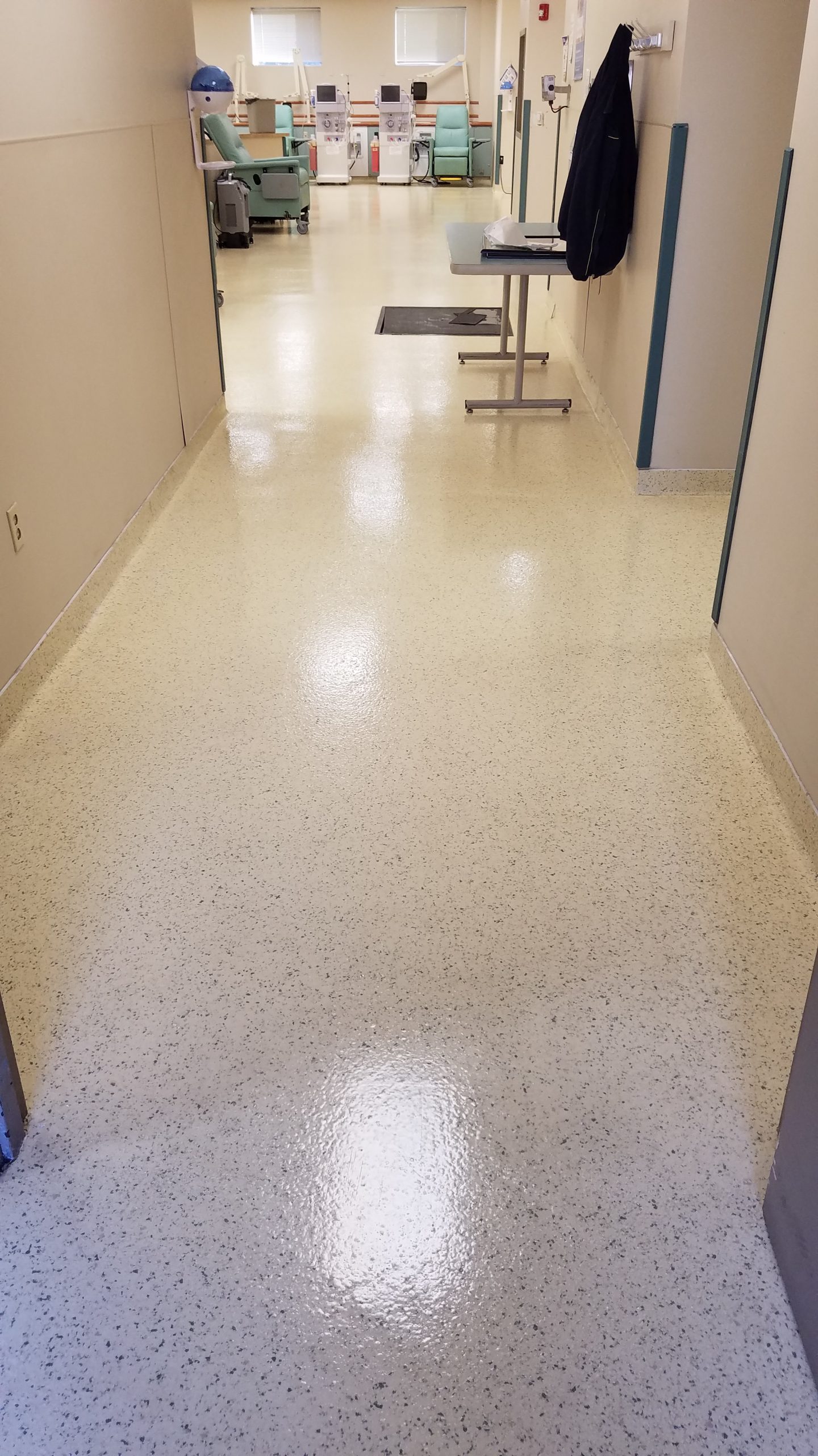 After- Same Kidney Dialysis Lab with Epoxy Floor Restored!